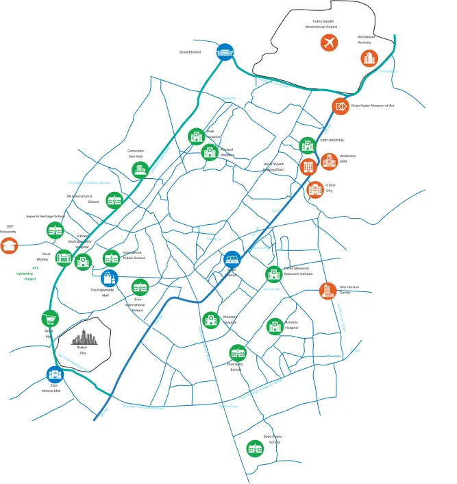 ATS Sector 99A Location Map